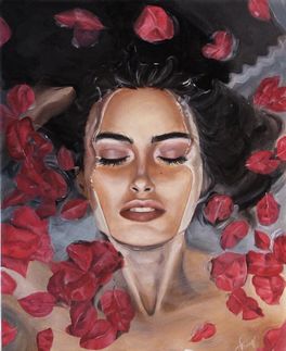 Wet rose