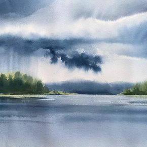 Гроза над озером