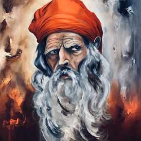 Старец в красном тюрбане.