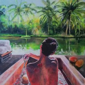 С видом на озеро....