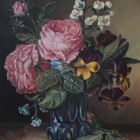 Натюрморт с розой(ремикс картины Иозефа Лаура)