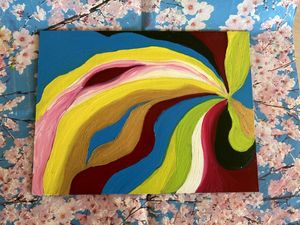 Абстракция из цветных рек