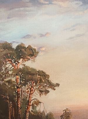 Копия Саврасова "Летний пейзаж с соснами у реки"