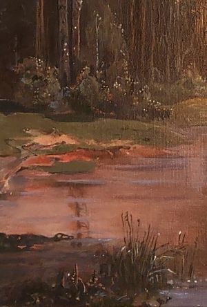 Копия Саврасова "Летний пейзаж с соснами у реки"