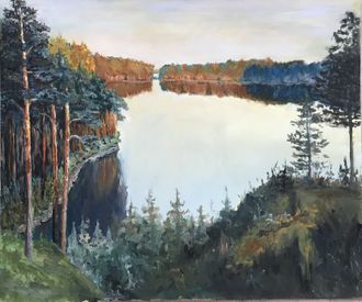 По мотивам Левитана «лесное озеро»
