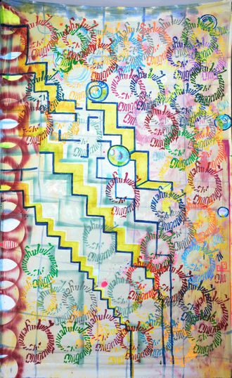 Stairs to balance. Stairs to Ganesha