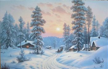 Зимой в деревне