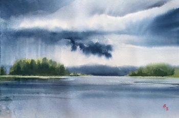 Гроза над озером