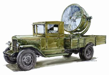 Рисунок автомобиля ЗИС-6 Прожектор
