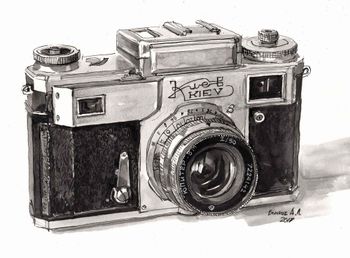 Рисунок, фотоаппарат Киев-4