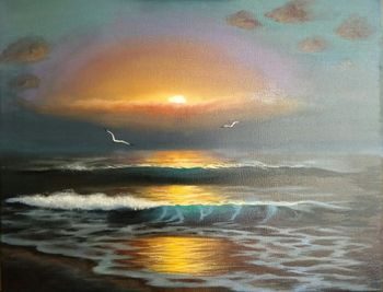 Закат на море