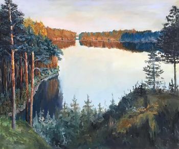 По мотивам Левитана «лесное озеро»