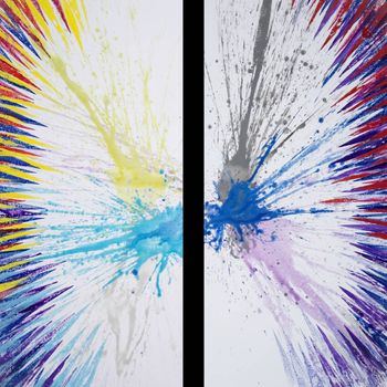 Горы Кавказ Абстрактный Диптих