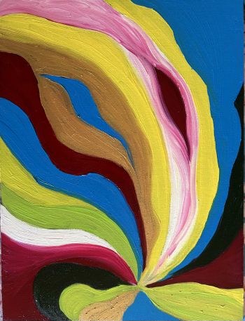 Абстракция из цветных рек