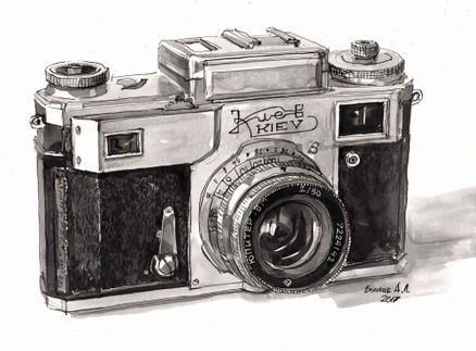 Рисунок, фотоаппарат Киев-4