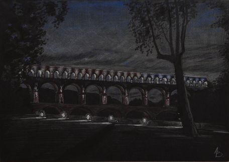 Мост Понт Дю-Гард. Прованс. Фрвнция (Pont Du Gard - the bridge. Provence. France)