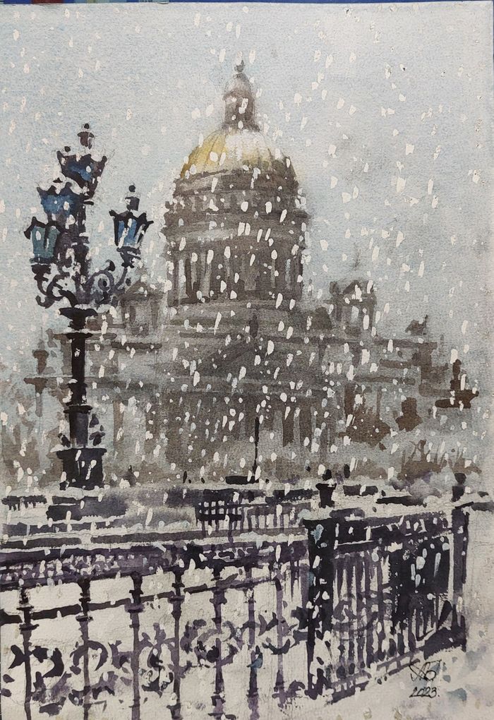 Исаакий. Метель.