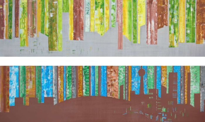 Осло, Торонто Экологичный Город Абстракция