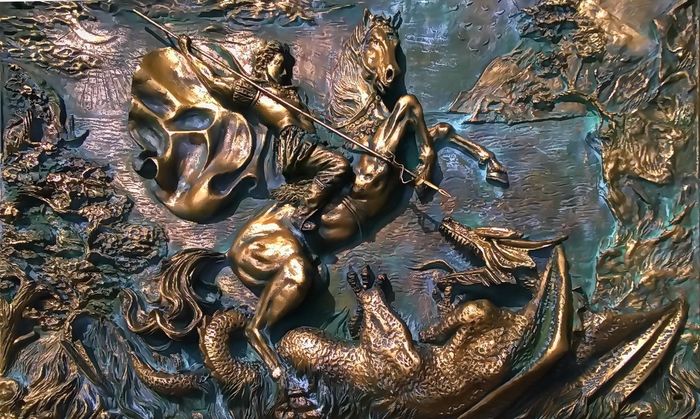 Георгий Победоносец, убивающий Змия