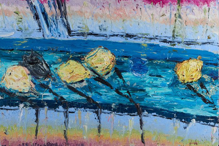 Груши на парапете