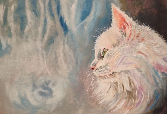 Белый котенок The white kitten