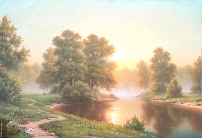 Пейзаж на рассвете