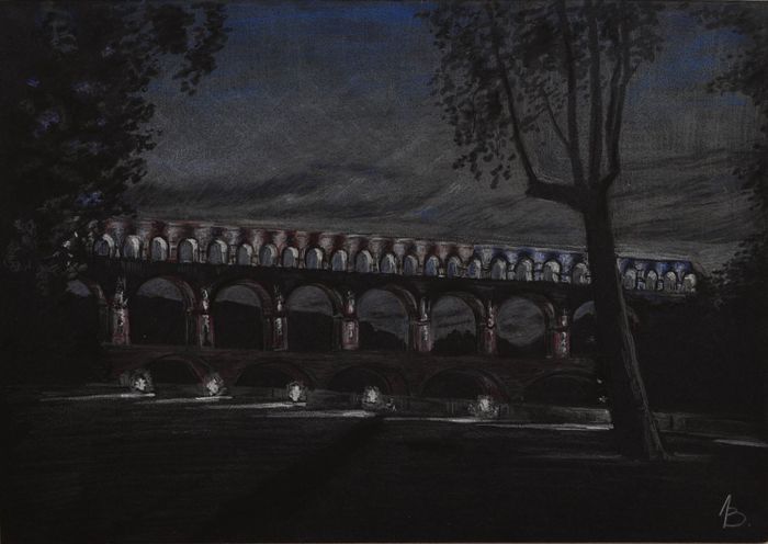 Мост Понт Дю-Гард. Прованс. Фрвнция (Pont Du Gard - the bridge. Provence. France)