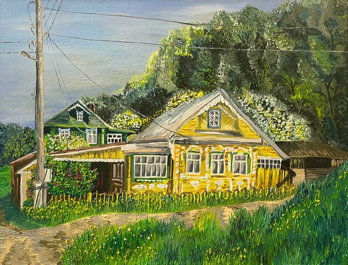 Пейзаж с желтым домом