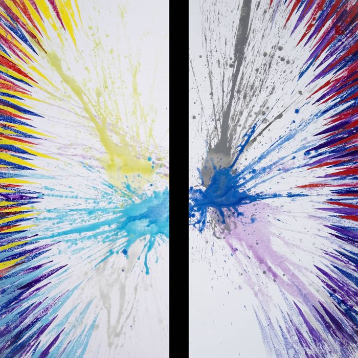 Горы Кавказ Абстрактный Диптих