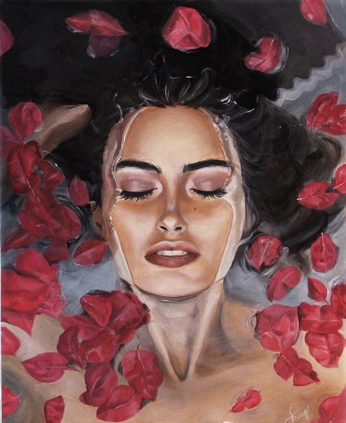 Wet rose