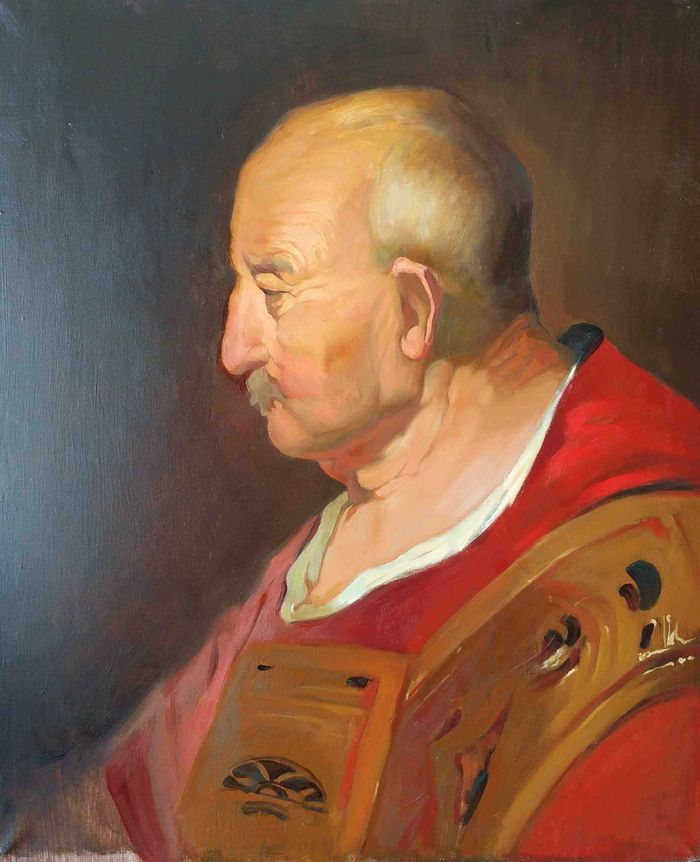 "Старик" Вольная копия с работы Яна Беккера.