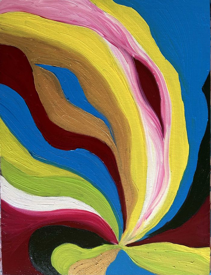 Абстракция из цветных рек