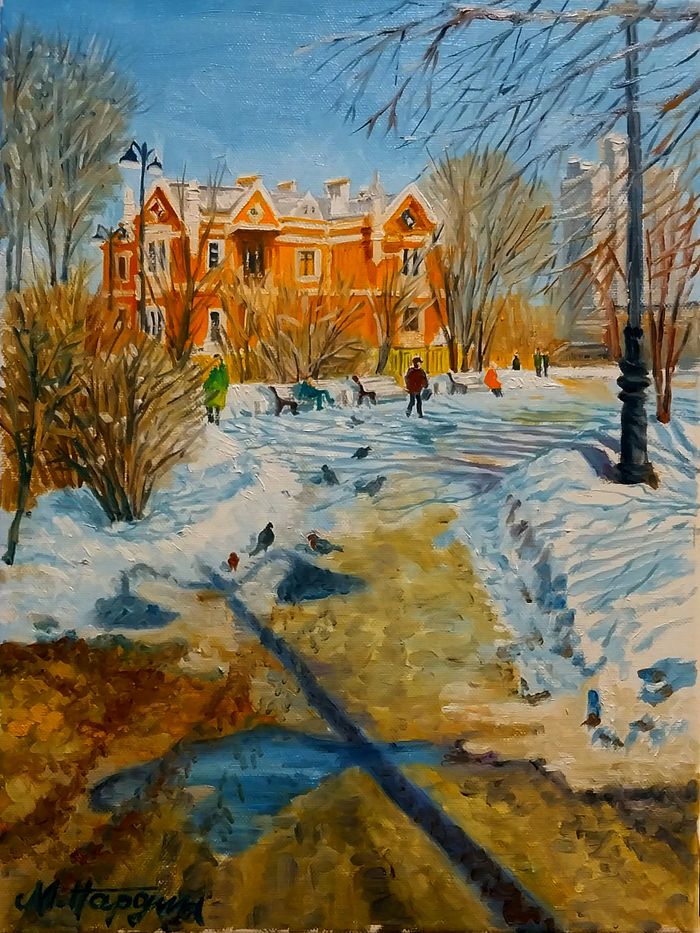 В сквере. Мартовское солнце.