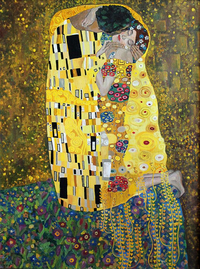 "Поцлуй" Густв Климт копия