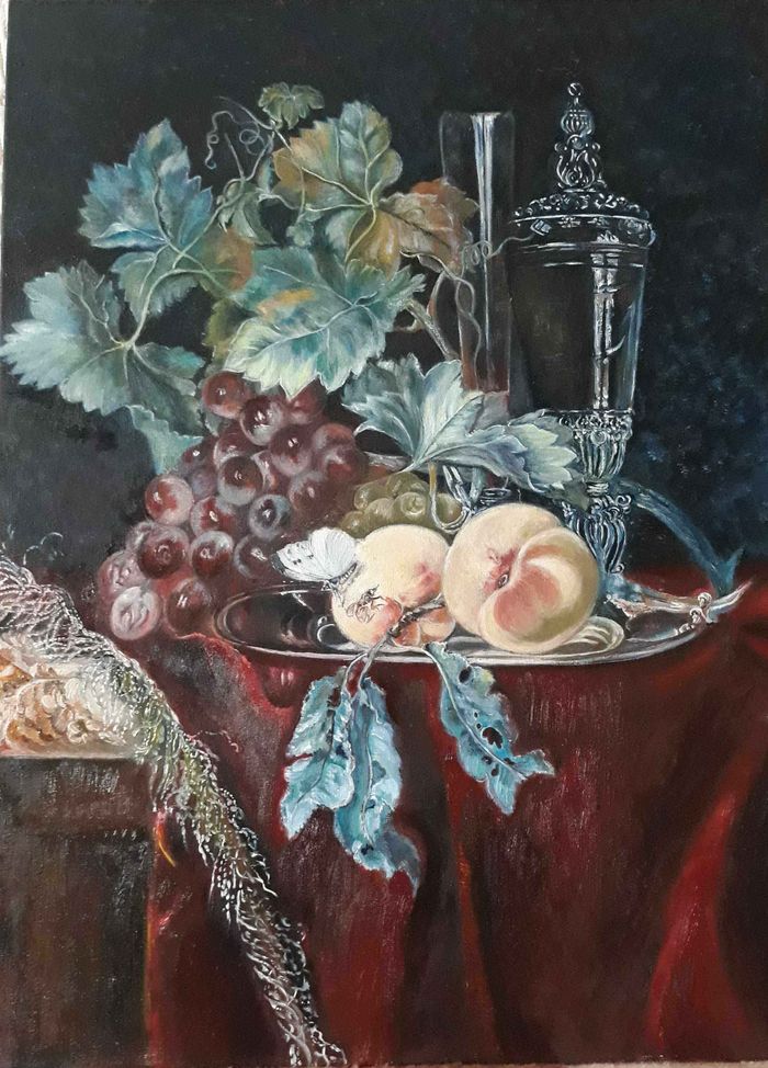 Натюрморт с персиками